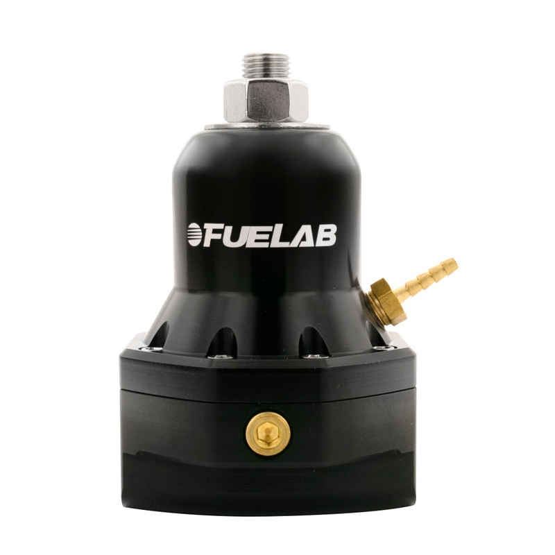 Fuelab 565 EFI Adjustable FPR 25-60 PSI (2) -10AN In (1) -10AN Return Max Flow Bypass – Black