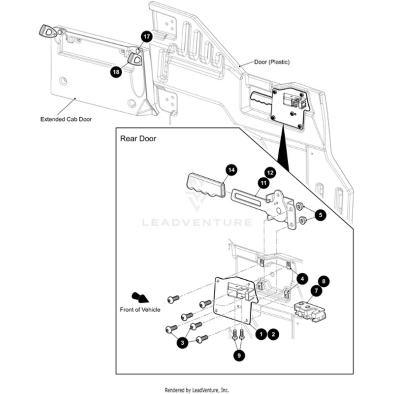 Latch Bracket Mount Rear Left Black-Weld by Arctic Cat