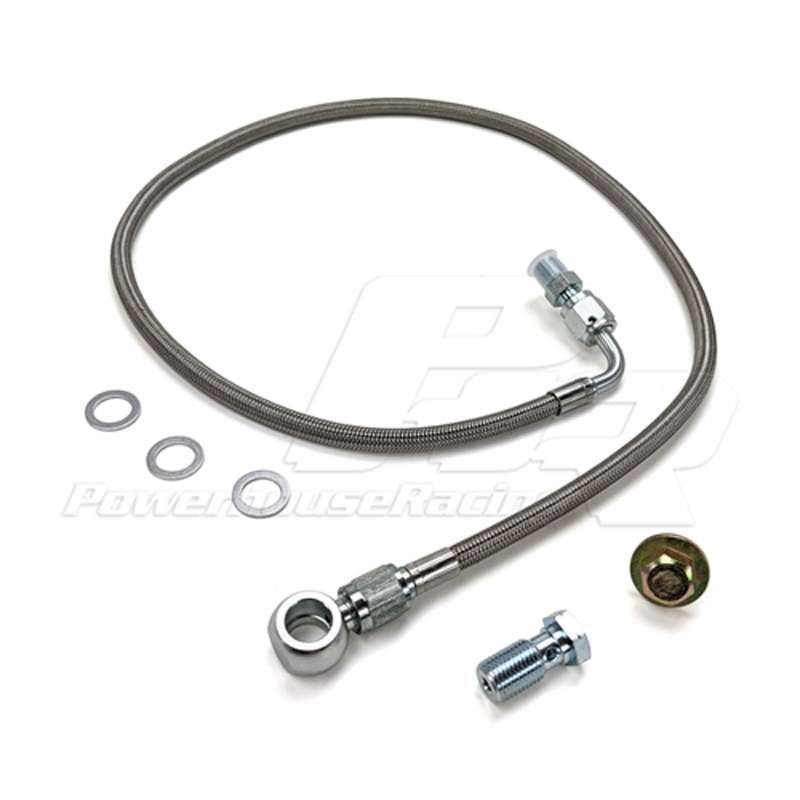PHR Turbo Oil Feed Kit for 2jzgte for Tubular Style ManifoldStainless braided line1/8″ NPT -Includes Banjo Bolt & Fitting for Clearance