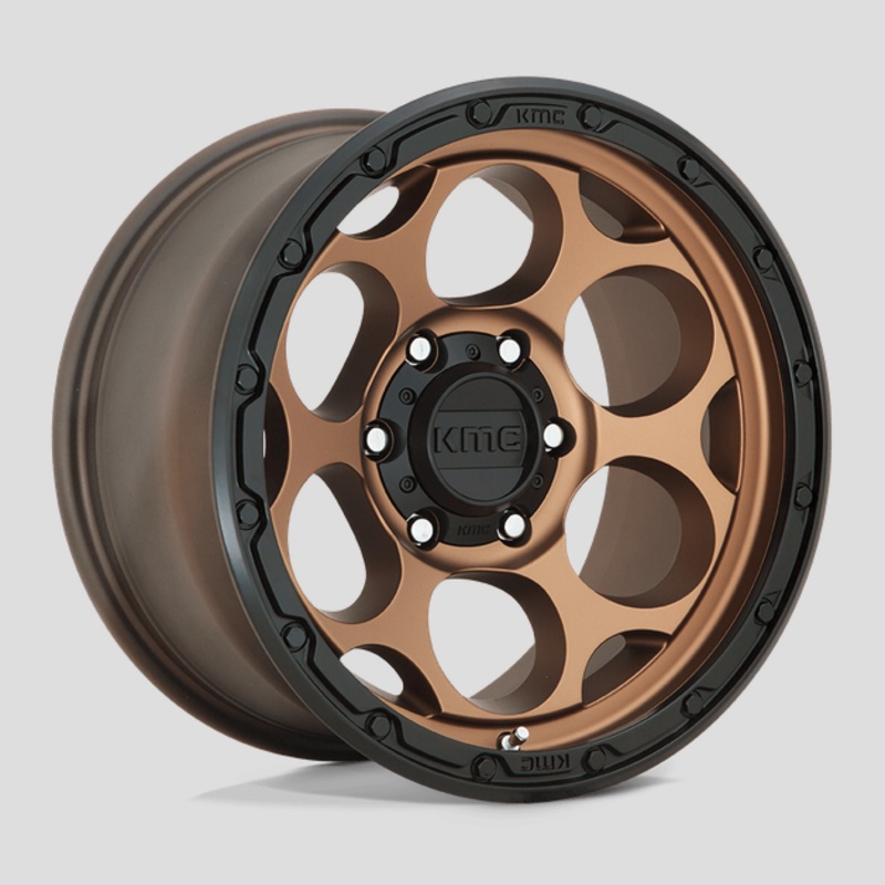 17×8.5 KMC Dirty Harry KM541 Matte Bronze w/Black Lip