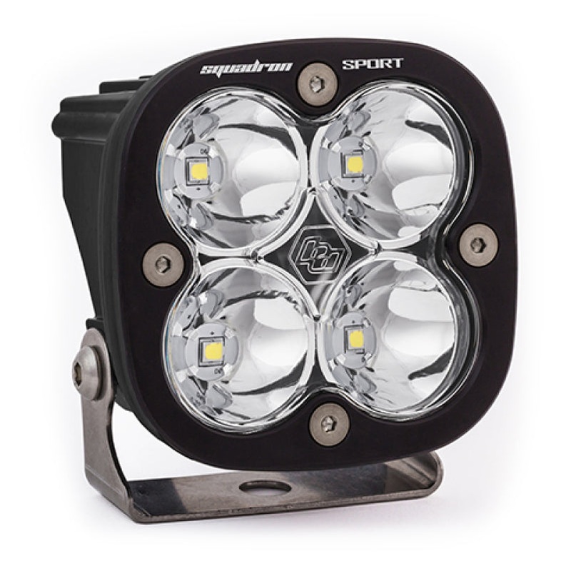 Baja Designs Squadron Sport Spot Pattern Black LED Light Pod – Clear