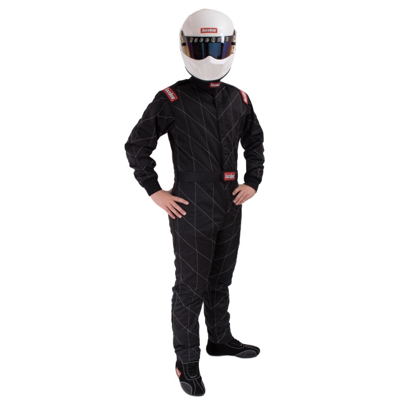 RaceQuip Black Chevron-5 Suit SFI-5 – XLG