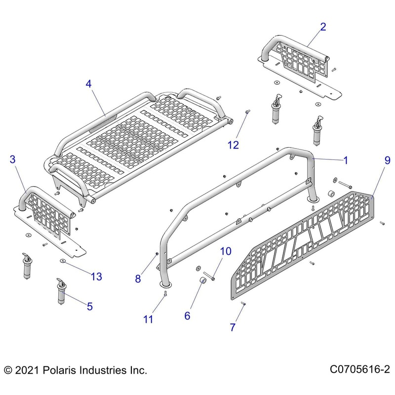 Weld-Bed Rack,Main Frame,Blk by Polaris