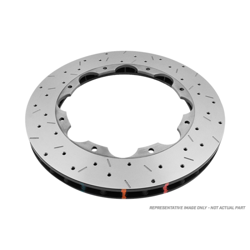 DBA 05-10 Ford Mustang GT Front 5000 Series Drilled & Slotted Ring