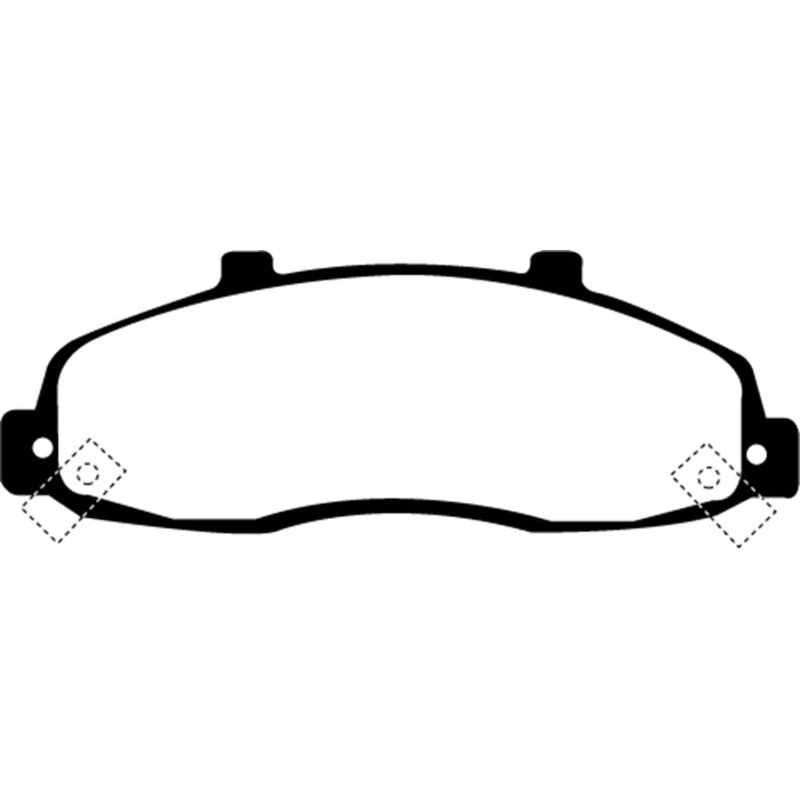 EBC 98-99 Ford F150 4.2 (2WD) (Rear Wheel ABS) Yellowstuff Front Brake Pads