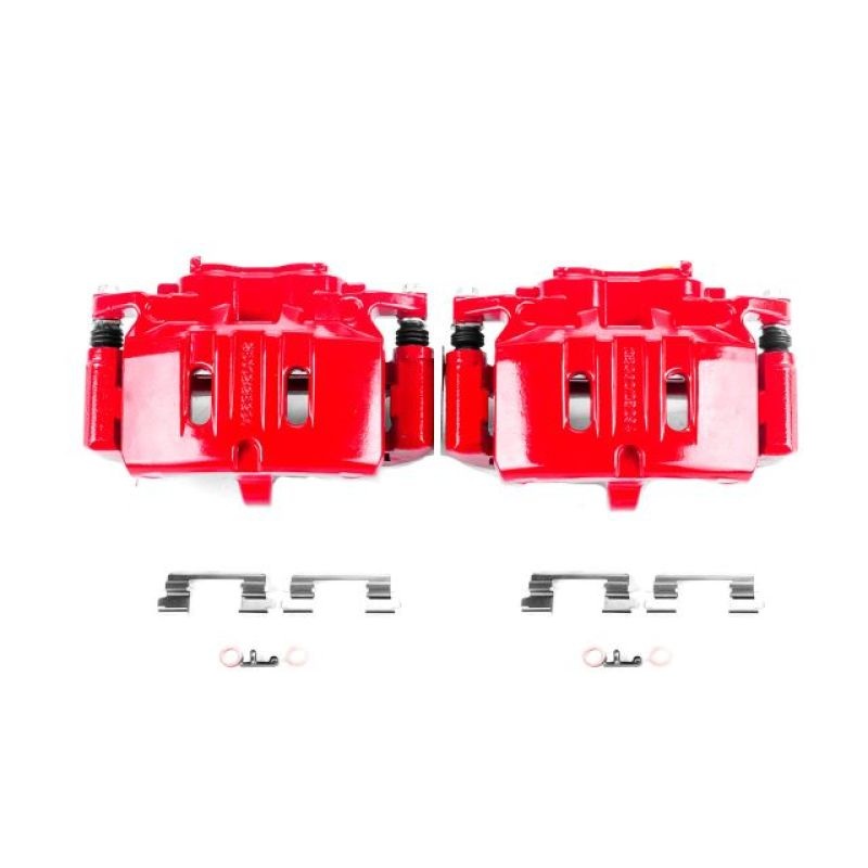 Power Stop 15-17 Ford Mustang Front Red Calipers w/Brackets – Pair