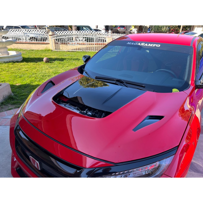 VARIS ARISING I FRP VENTED COOLING HOOD Honda Civic Type R FK8 17-21