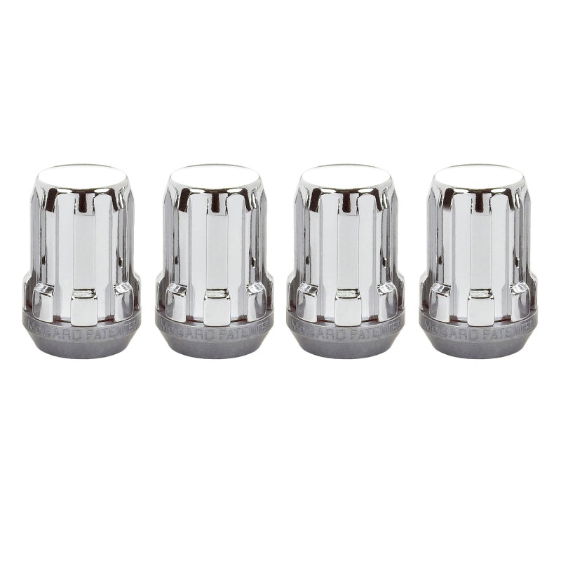 McGard SplineDrive Lug Nut (Cone Seat) M12X1.25 / 1.24in. Length (4-Pack) – Chrome (Req. Tool)