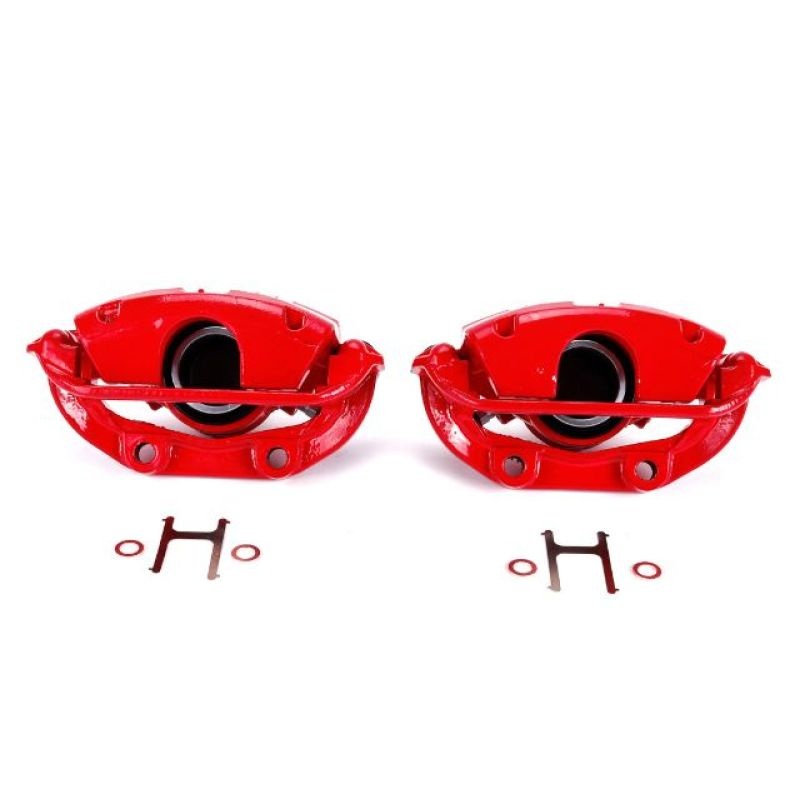 Power Stop 94-96 Chevrolet Caprice Rear Red Calipers w/Brackets – Pair