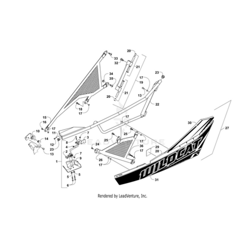 Door Panel W/ Decals-Tag-Right(Wc X 2015) (Inc. 28 And 30-31) by Arctic Cat