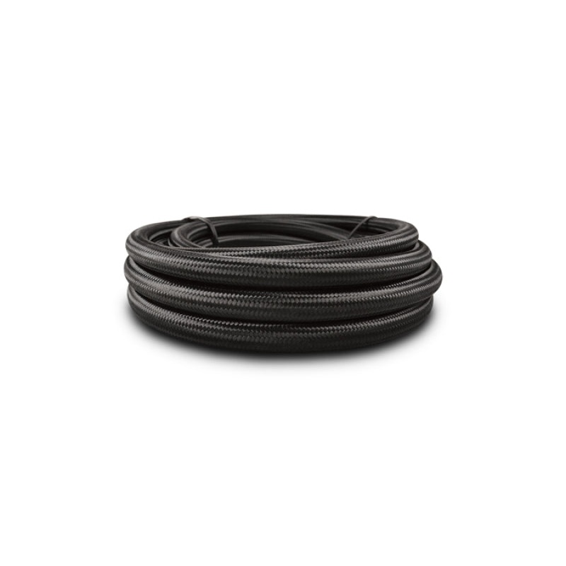 Vibrant -8 AN Black Nylon Braided Flex Hose (10 foot roll)