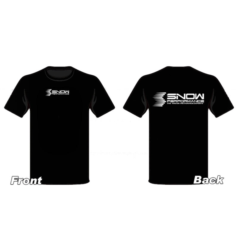 Snow Performance T-shirt Black w/White Logo – Small