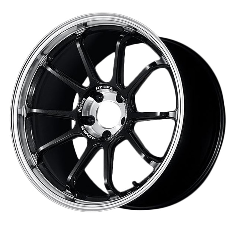 Advan RZ-DF2 Wheel – 19×9.0 +43 | 5×114.3 | Diamond Cut & Racing Titanium Black