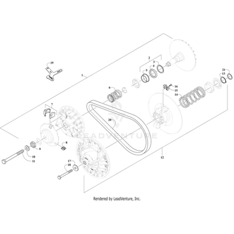 Clutch Drive – Assembly (Inc. 2-11) by Arctic Cat
