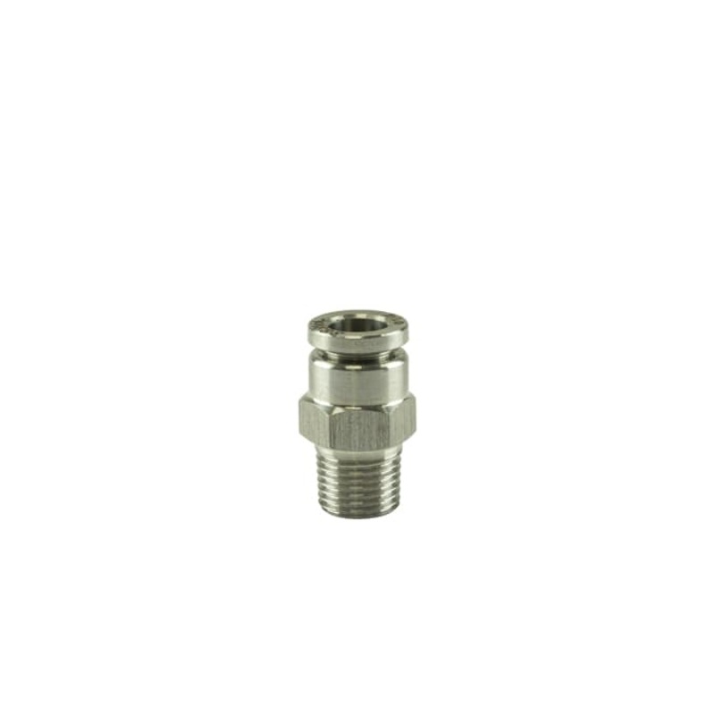 Turbosmart 1/8in NPT to Straight 1/4in Pushloc Stainless Steel | Universal (TS-0550-3053)