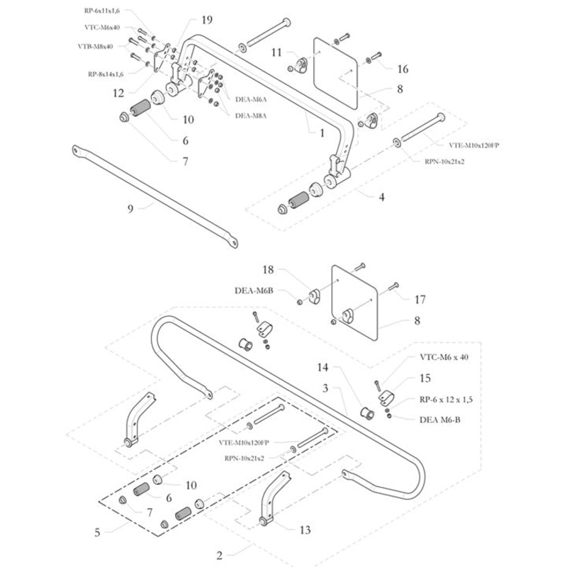 12. 20.7169.06 Birel Rear Bumper Stiffener