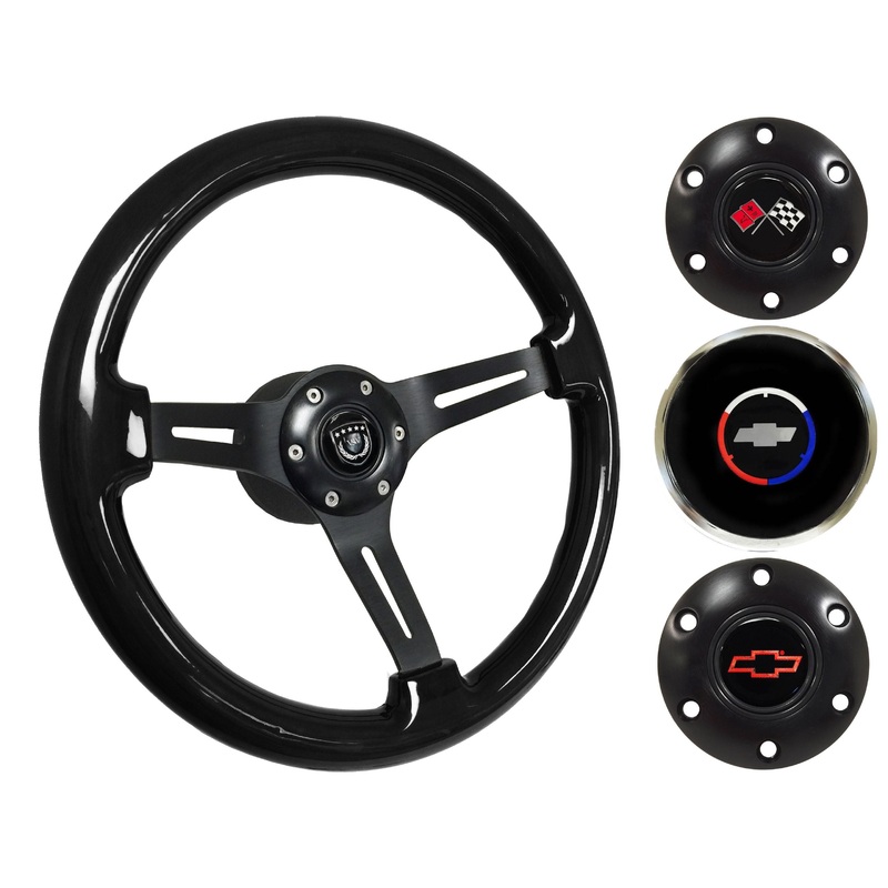 1969-75 Corvette Steering Wheel Kit | Black Ash Wood | ST3073