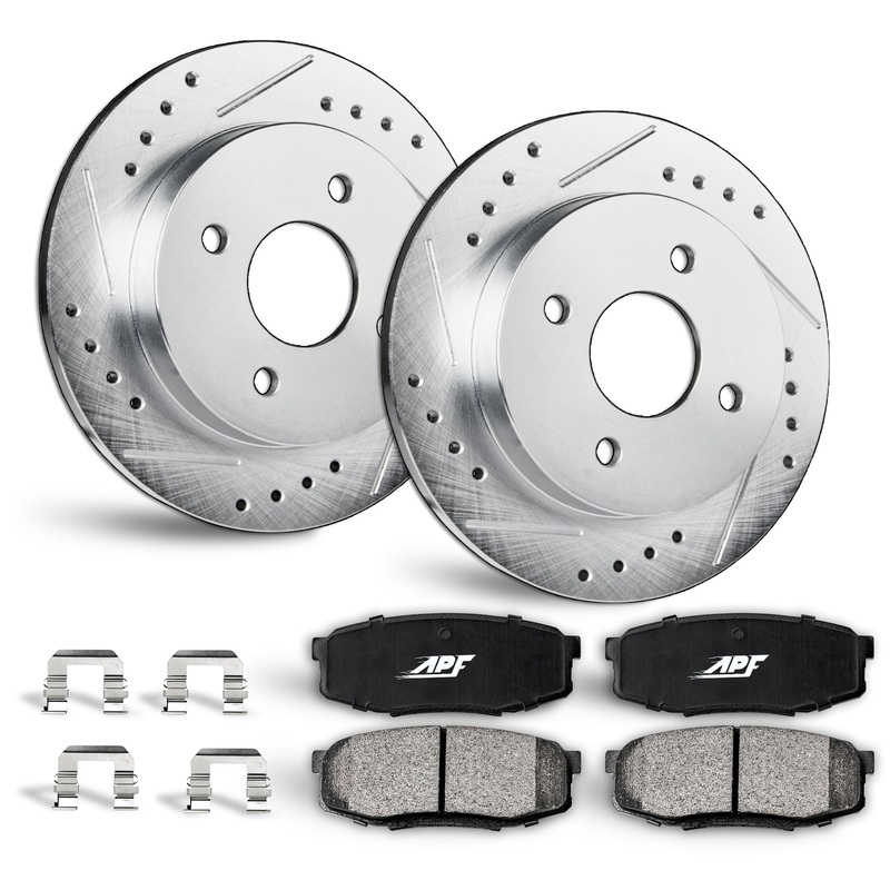 APF Front Brake Kit Rotors and Pads for Honda Civic del Sol 1995-1997