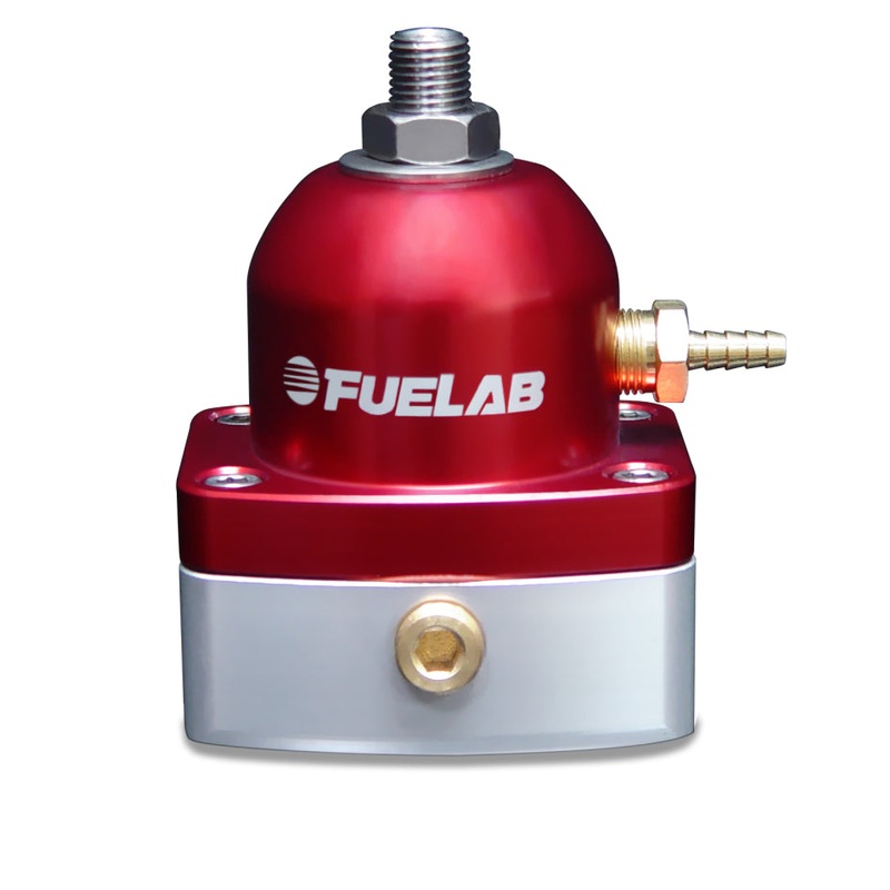 Fuelab 525 EFI Adjustable FPR In-Line 90-125 PSI (1) -6AN In (1) -6AN Return – Red
