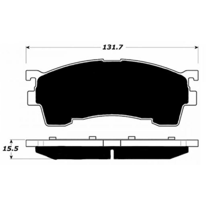 Porterfield Brake Pads for 1995 MAZDA MX-6 w/Rear Drums