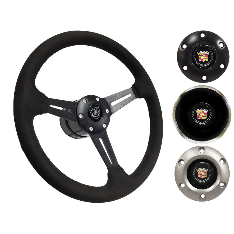 1969-89 Cadillac Steering Wheel Kit | Black Ultralux Suede | ST3584BLK
