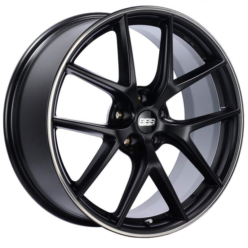 BBS CI-R 20×8.5 5×120 ET32 Satin Black Polished Rim Protector Wheel -82mm PFS/Clip Required