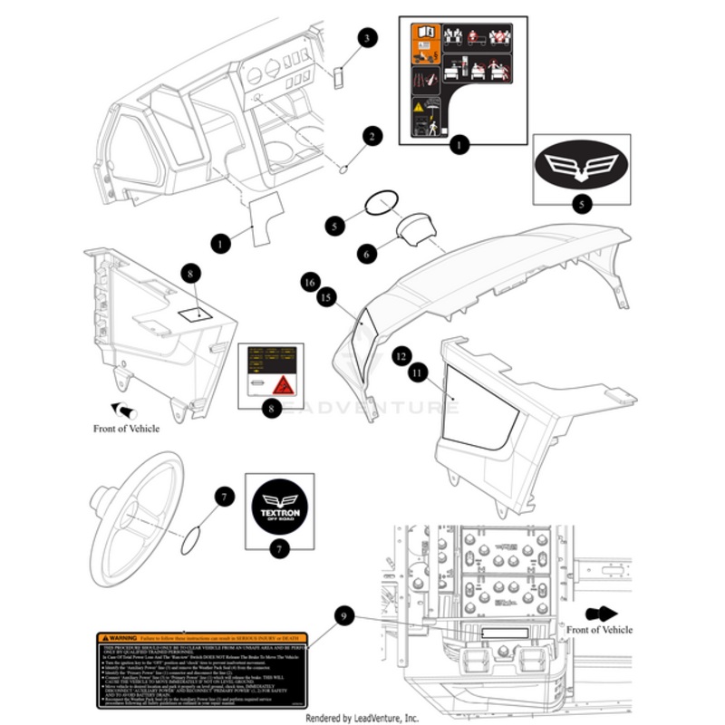 Cowl Side Decal Prowler Ev Black Left by Arctic Cat