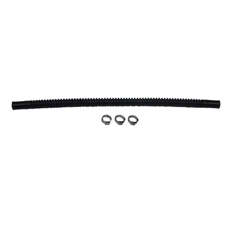 Deatschwerks Convoluted Tubing 300mm Length x 10mm ID Side 1 x 10mm ID Side 2 – Black