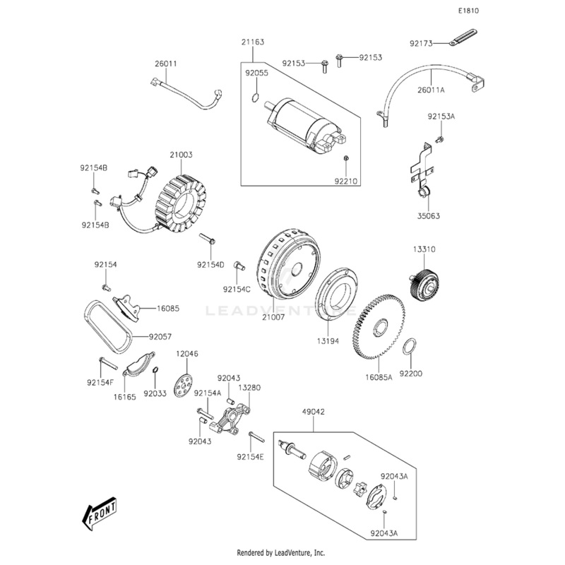 Sprocket,Oil Pump Drive by Kawasaki