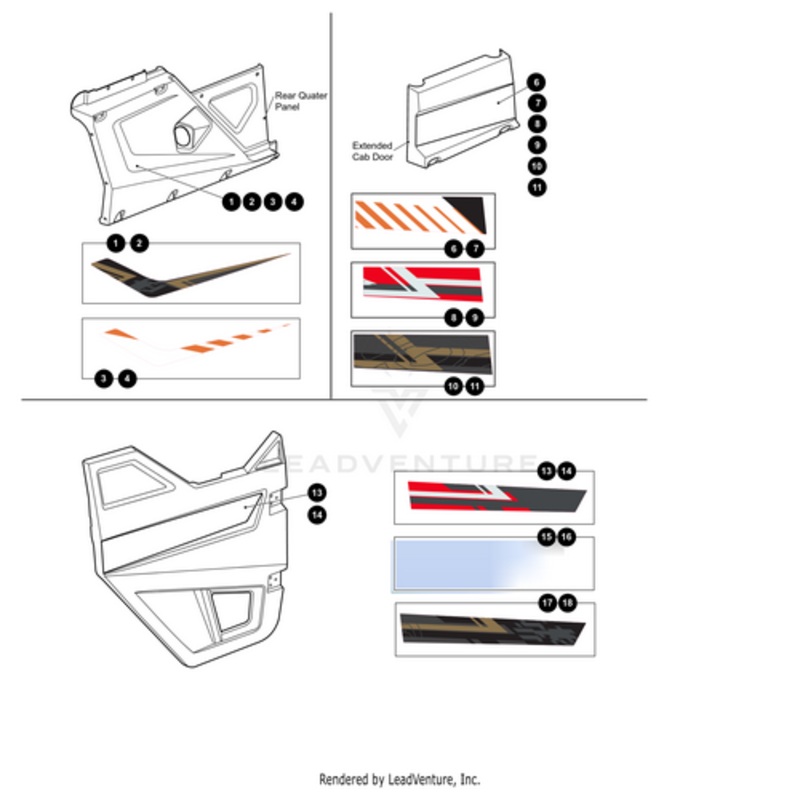 Decal Panel-Side-Rear-Lower-Right (Ballistic Bronze)(For Havoc X Models Only) by Arctic Cat
