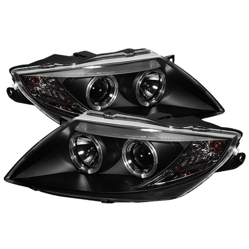 Spyder BMW Z4 03-08 Projector Headlights Halogen Model Only – LED Halo Black PRO-YD-BMWZ403-HL-BK