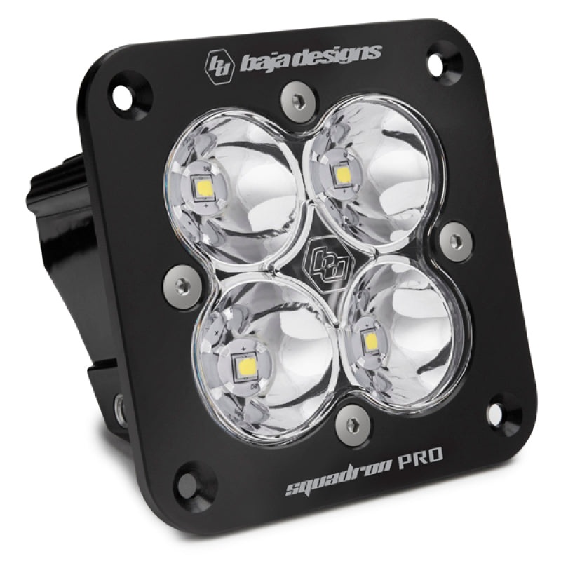 Baja Designs Squadron Pro Work/Scene Pattern Black Flush Mount LED Light Pod – Clear