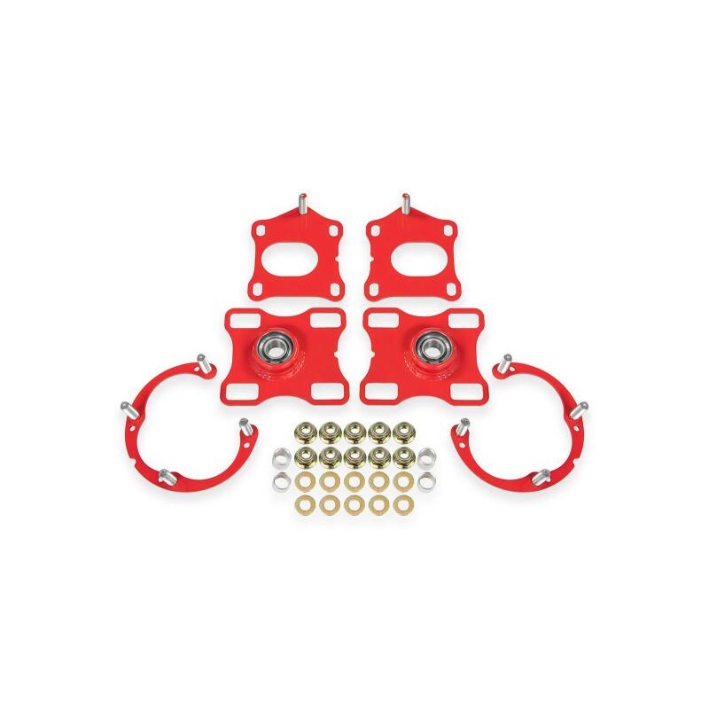 BMR Suspension 11-14 Ford Mustang Caster/Camber Plates – Red