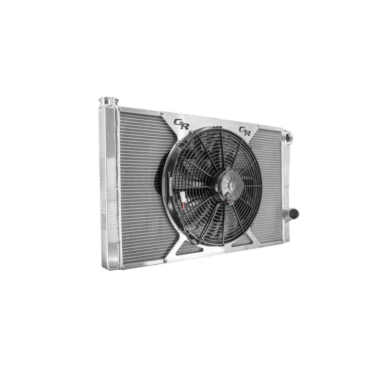 PWR – Radiator Module Universal C&R Performance Double Pass Open 31” x 19″ 1-3/4” High Outlet, 16″ Spal Fan, Fan Ring and Spal Fan Relay