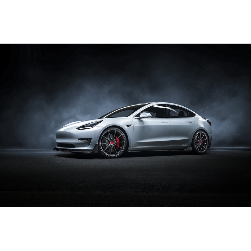Vorsteiner Tesla Model 3 Volta Aero Side Skirt Carbon Fiber PP 2X2 Glossy