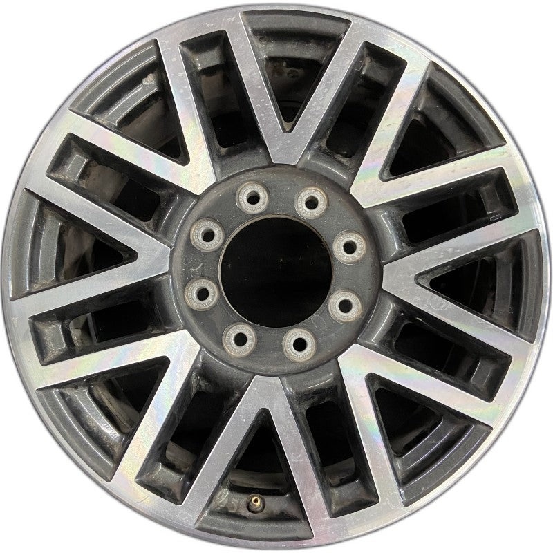 20″ FORD F250SD PICKUP 17 20×8 aluminum TPMS 16 spoke 8 split spoke machined face dark gray pockets Original OEM Wheel Rim