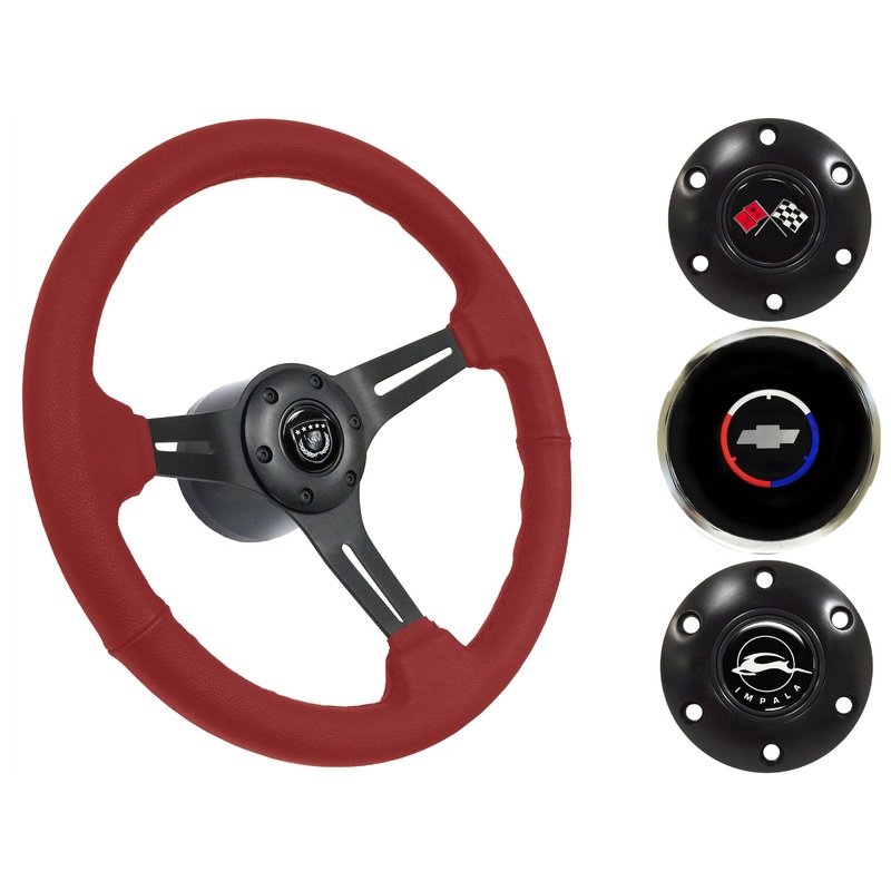 1955-68 Impala Steering Wheel Kit | Red Leather | ST3060RED