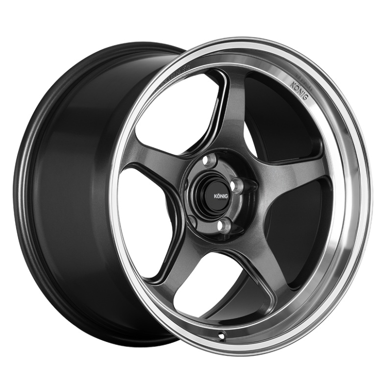 KONIG Hyperspec Wheel – 15×7.0 +35 | 4×100 | Anthracite Metallic w/ Machined Lip