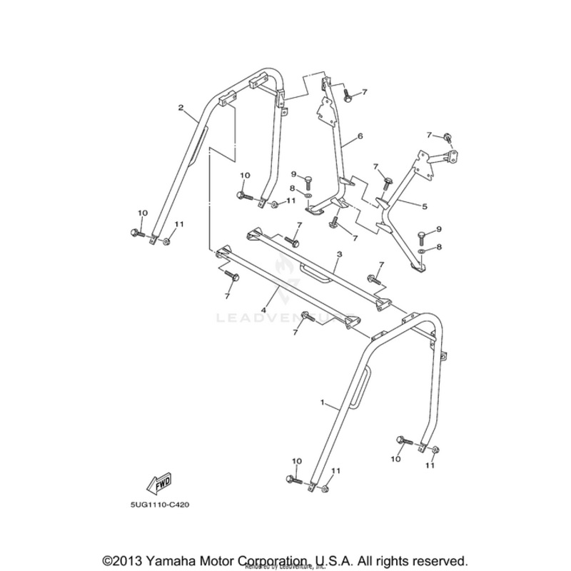 Member Roof Frame 3 by Yamaha