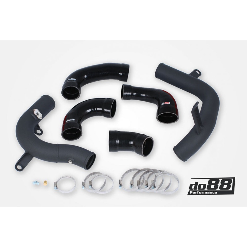 VAG 1.8 / 2.0 TSI MQB do88 IC Pressure pipes Black, Black hose, Not 7-Speed DSG