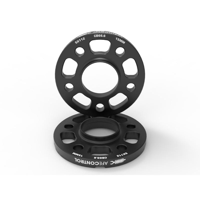 aFe CONTROL Billet Aluminum Wheel Spacers – 15mm | 5×112 | Center Bore: 66.6mm