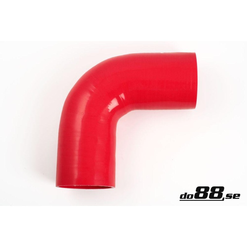 Silicone Hose Red 90 degree 3,5” (89mm)