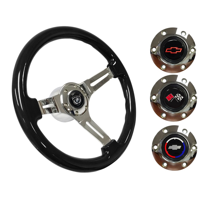 1962-68 Chevy Nova Steering Wheel Kit | Black Ash Wood | ST3072