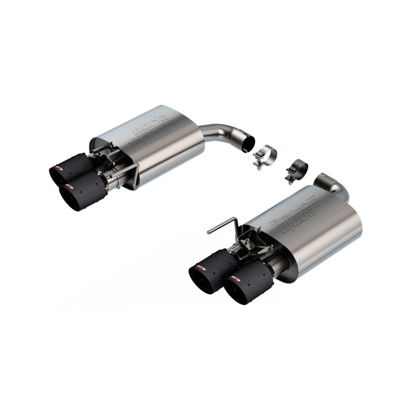 Borla 2024 Ford Mustang GT 5.0L V8 w/ Active Exhaust S-Type Axle-Back Exhaust System – Carbon Fiber