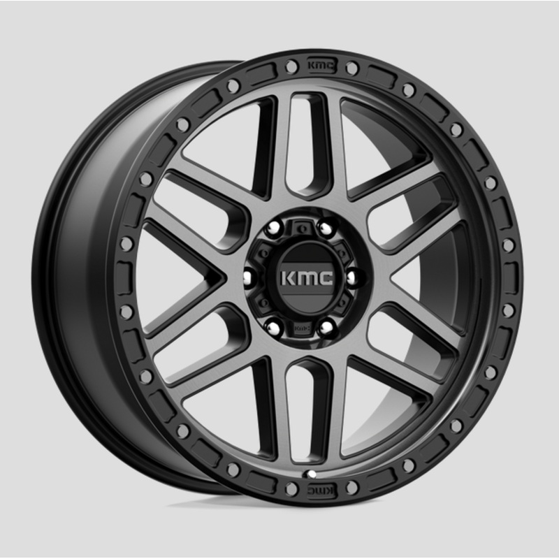 17×8.5 KMC Mesa KM544 Satin Black w/Gray Tint