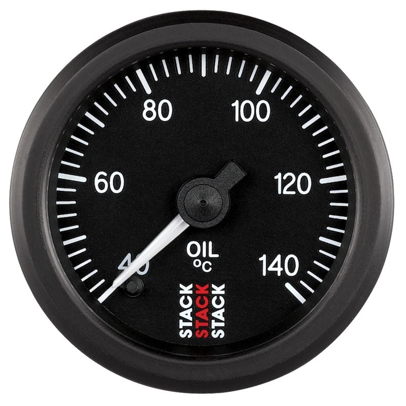 Autometer Stack 52mm 40-140 Deg C 1/8in NPTF Male Pro Stepper Motor Oil Temp Gauge – Black