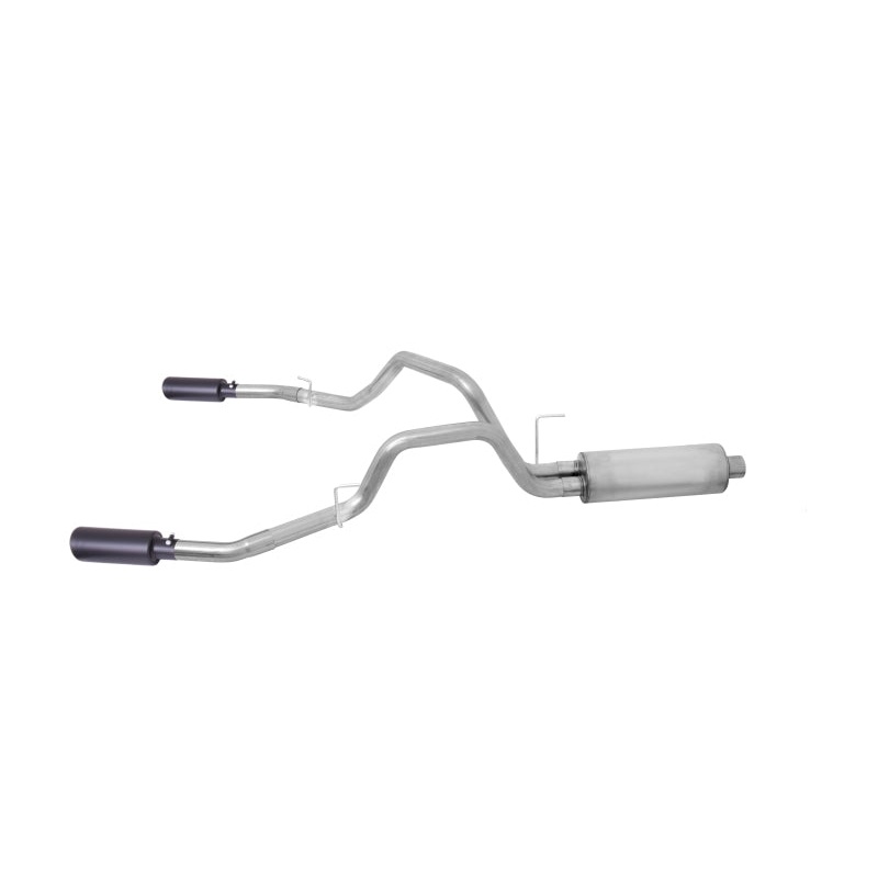 Gibson 11-14 Ford F-150 FX4 3.5L 2.5in Cat-Back Dual Split Exhaust – Black Elite