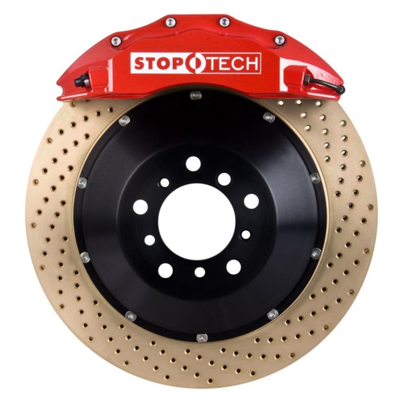 StopTech 08-13 BMW E90/92/93 M3 ST-60 Red Calipers 380x35mm Zinc Drilled Rotors Front Big Brake Kit