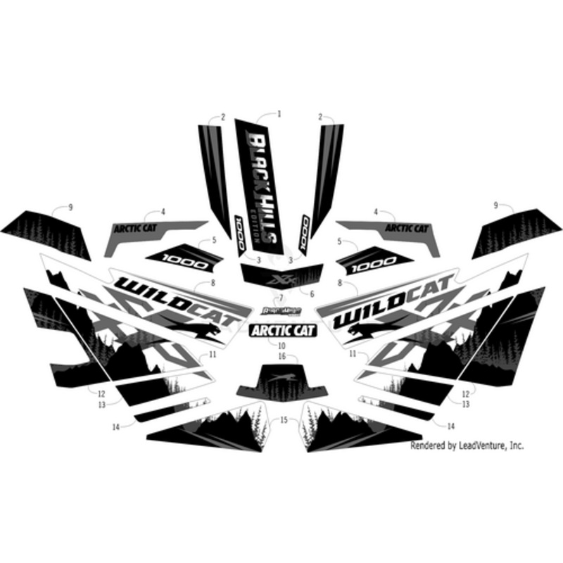 Cargo Box Decal – Rear – Cat Logo by Arctic Cat