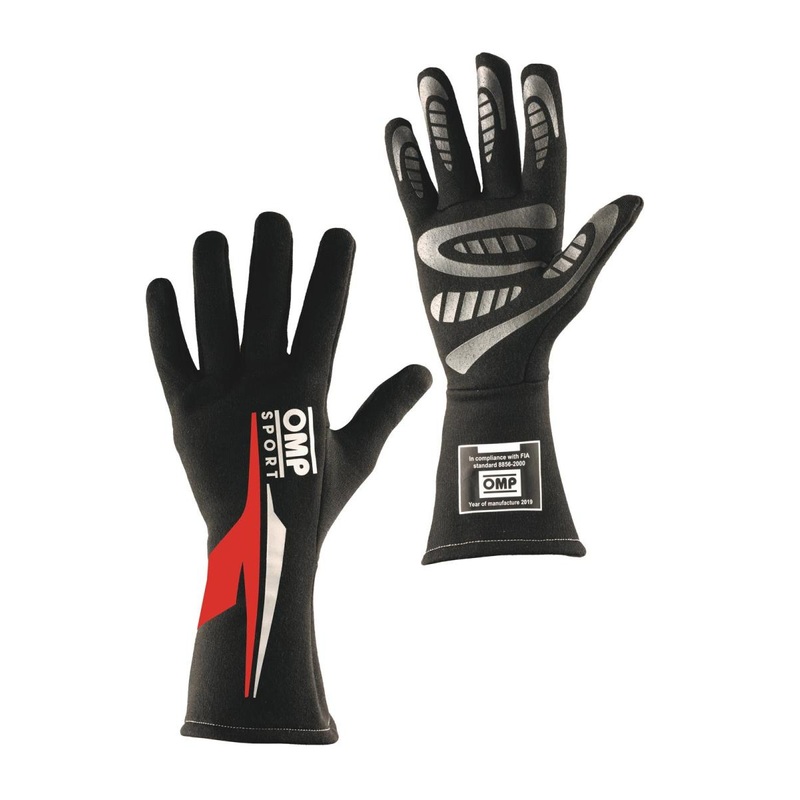OMP OS60 Gloves (FIA/SFI) –  Black/White | Size S